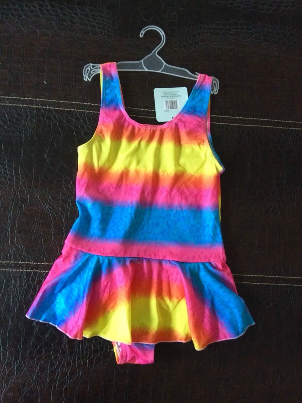 size 9/10 kids Rainbow one piece swimwear